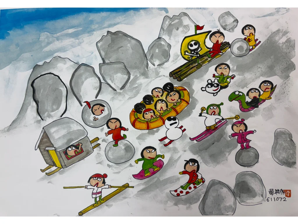雪遊び